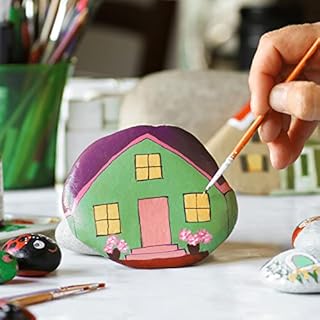 River Rocks for Painting 25 Pcs Large 2-3 Inch Flat Smooth Painting Stones Craft Rock to Paint for Kids Crafts Painting Bulk