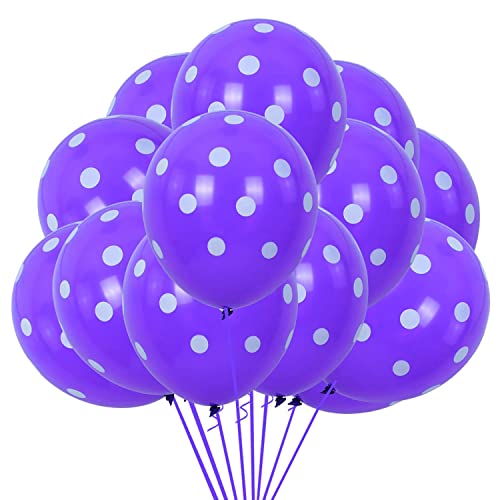 Image of RasuDecor 20 Pieces 12 inch Polka Dot Latex Balloon Blue and White Dot Colorful Balloons, 12 Inch Latex Polka Dots Balloons for Kids Women Men Birthday Easter Engagement Wedding, Halloween Party Supplies Decor #RasuImpex (20Pcs 12 inchPolkaDotBlueWhite)