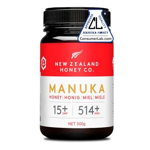 New Zealand Honey Co. Manuka Honig MGO 514+ / UMF 15+ |Aktiv und Roh - Hergestellt in Neuseeland - Zertifiziertem Methylglyoxal Gehalt - 500g - Raw Honey - Rohhonig