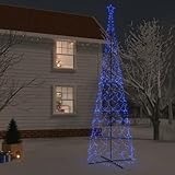 QJBSAVVA LED Weihnachtsbaum Kegelform Blau 230x800 cm 3000 LEDs 8 Lichteffekte Robustes wetterfestes Metallgestell Modernes Design für Garten Hof Wintergarten und Eventlocation