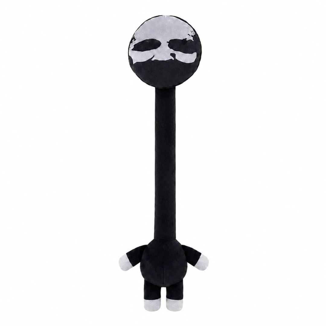 Horror Mode Long Neck Plush Spooky Black and White Stuffed Toy-image-45
