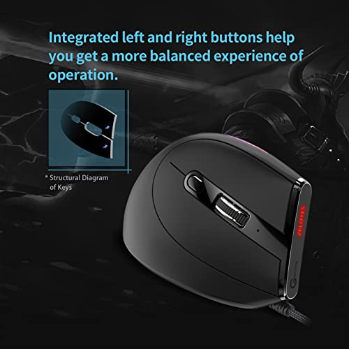 Souris gamer T-50 burko avec 9 boutons programmables et 6 vitesses DPI