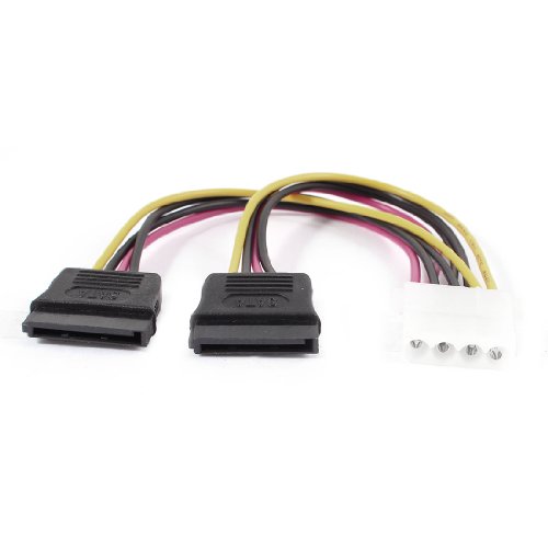 Cable divisor de energía SATA IDE 4Pin a Dual 15Pin Hembra