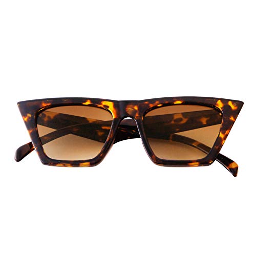 VIA LEECA Fsashion Cat Eye Sunglasses for Men Women， Trendy Oversized Square Sun Glasses2