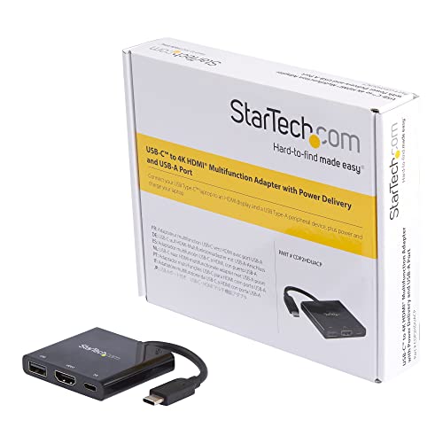 Adaptateur multifonction USB-C vers HDMI 4K StarTech.com avec Power Delivery et USB-A CDP2HDUACP