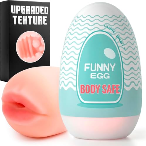 Image of Ultra-Stretchy Egg Male Masturbator with Discreet Storage Case - Pocket Pussy with Realistic Soft Texture - Compact Adult Sex Toy for Men - Pussy Pocket - Stress Relief Gifts for Men ST-001