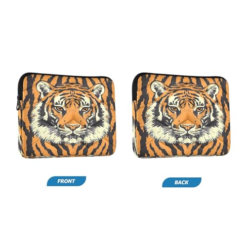 Funda para portátil 13-14 pulgadas con patrón de tigre miniatura 2
