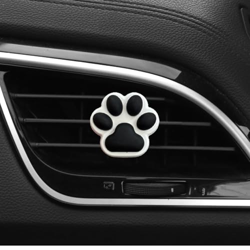 Image of Dog Paw Air Fresheners Car Diffuser Vent Clip, Car Decoration, Cute Interior Accessories for Women, Automotive Air Fresheners, Decorations (Black, 1)