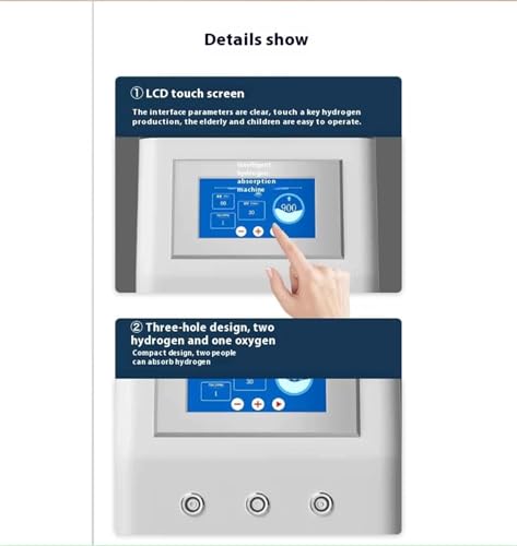 FCADFCA Hydrogen Inhalation Machine, 3-Output HO-Separated Browns Gas Inhalation System, SPE PEM Technology, 99.99% High Purity, Low Noise, Adjustable Flow Rate, 6 Hours Timer - Image 4