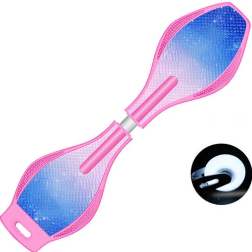 ERNAN Waveboard,Waveboard con LED Ruote,per bambini Street Surfen Caster Torsion Skateboard Double Decks Casterboard for...