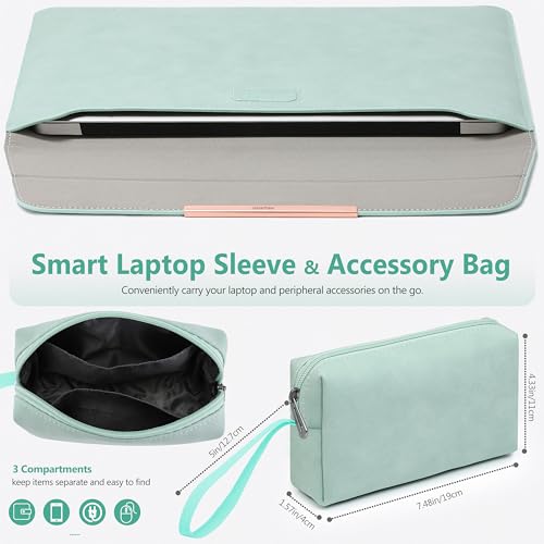 HYZUO 13 Inch Laptop Sleeve Case with Stand for MacBook Air 13 M5 A3449 M4 M3 M2 M1 2026-2018, 13" MacBook Neo 2026 A3404 - Image 2
