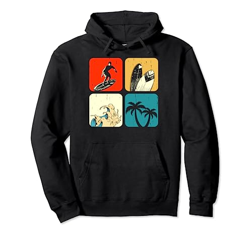 Funny surfing summer retro vintage sunset gifts for surfing Sudadera con Capucha