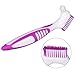 False Teeth Cleaning Brush, Double Sided Portable Denture Toothbrush for Brushes Multi Layered Set Hard Care Toothbrushes