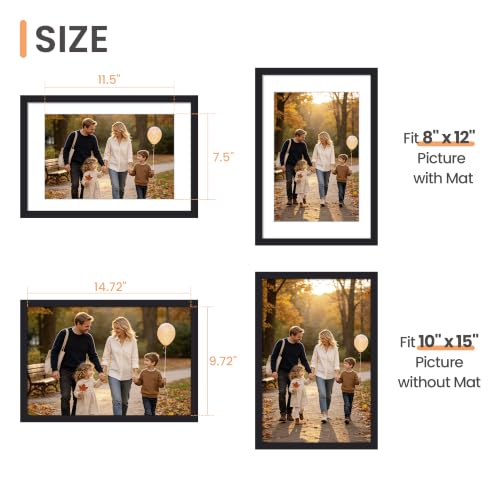Image of upsimples 10x15 Picture Frame, Wall Decor Photo Frames, Black 1 Pack