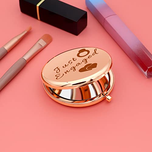 Newly Engaged Gifts For Women Girlfriend Compact Mirror Engagement Gifts For Couples Bride To Be Friend Daughter Iin Law Wedding Gifts Bridal Shower Gift Compact Makeup Mirror Engagement Party Gift #TOP3