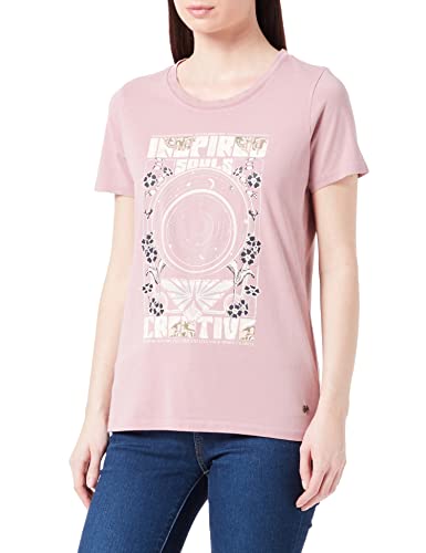 Garcia Camiseta de Manga Corta, Rosas Nostalgia, L para Mujer