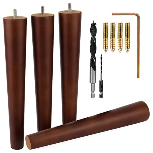 Elegant Walnut Wood Furniture Legs