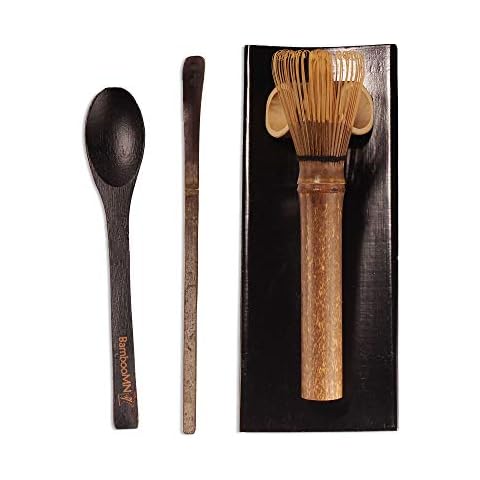 BambooMN Matcha-Schneebesen-Set - Skinny Black Chasen Cover