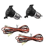 GolTHd Car Cigarette Lighter Socket, Cigarette Lighter Socket with Extension Cable, 12 Volt Female Power Outlet Socket with Cover Wiring Harness, for Automotive, Truck, RV, Boat, SUV (2PCS)