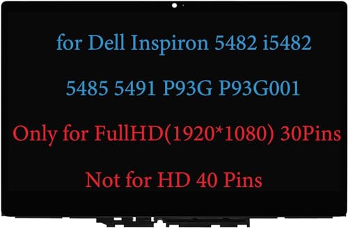 Image of Screen Replacement for Dell Inspiron 14 5482 i5482 5485 5491 P93G P93G001 03J5DW 3J5DW LCD Display Touch Screen Digitizer Assembly FullHD 1920x1080 30 Pins (Not for 5481)