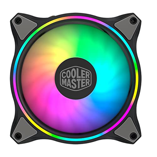 Image of Cooler Master MasterFan MF120 Halo 3in1 Duo-Ring ARGB 3-Pin LightingFan, 24 Independently LEDs, PWM Static Pressure Fan, Absorbing Pads for Computer Case & Liquid Radiator