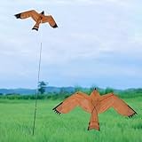 Habicht Drachens, Vogelschreck Drachens Mit Stange, Fliegender Faltdrache Mit Teleskopstange, Vogelvertreiber Für Draußen, Reflective Scare Vogel Scarer Gerät Für Garden Farm