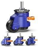 HOLKIE Schwerlastrollen Lenkrollen heberollen absenkbar höhenverstellbar für Werkbank, M12 und 1/2" versenkbare Möbelrollen, 4er Set Industrierollen Schwerlast Rollen, Gesamtkapazität 1000KG