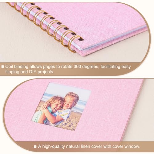 Scrapbook Photo Album Linen Cover 10x10 Inches 40 Pages Pink by Bonyomor - Used condition - Image 5