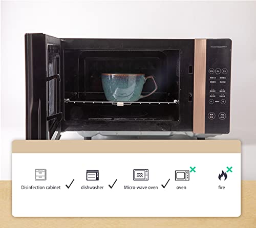 Miniatura 8 de Cteahrow Tazón De Sopa Grande Con Asa, Taza De Café De 600 Ml, Taza De Desayuno De Cereales, Apto Para Postres De Leche, Avena, Apto Para Microondas Azul