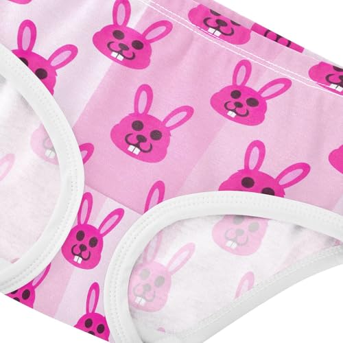 Cotton Toddler Underwear Floral Stripe Pink Rabbit Animal Panties Little Girl Bright Undies Kids Briefs 2t4