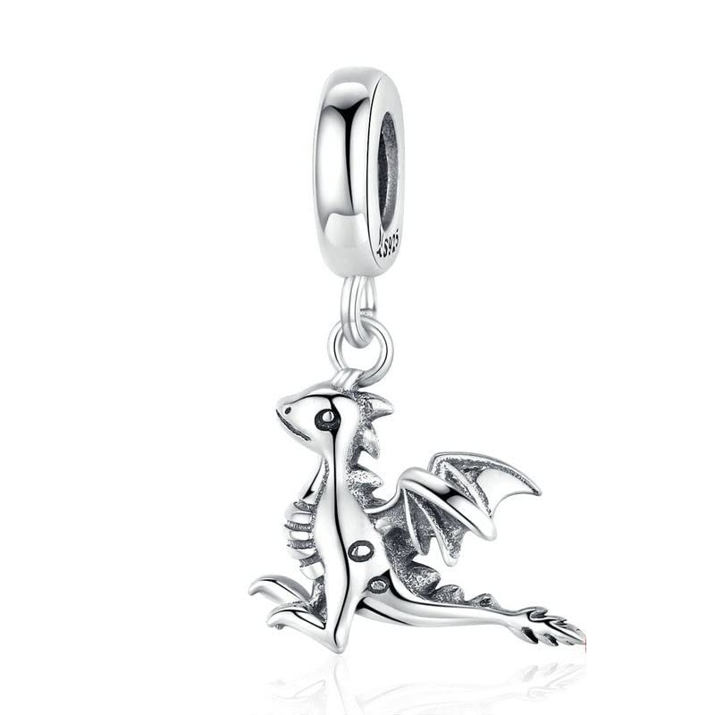Dije dragón 3D plata 925 para llevar en tus pulseras del día a día