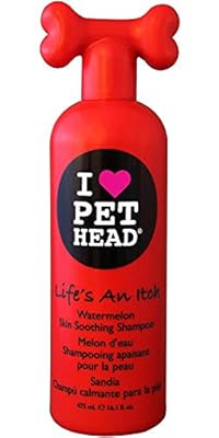 PET HEAD Dog Shampoo 475ml, Life’s an Itch, Watermelon Scent, Best Dog Shampoo for Smelly Dogs and Puppies, Professional Grooming, Shampoo Conditioner for Itchy Dogs, Gluten-Free, Vegan Pet Shampoo