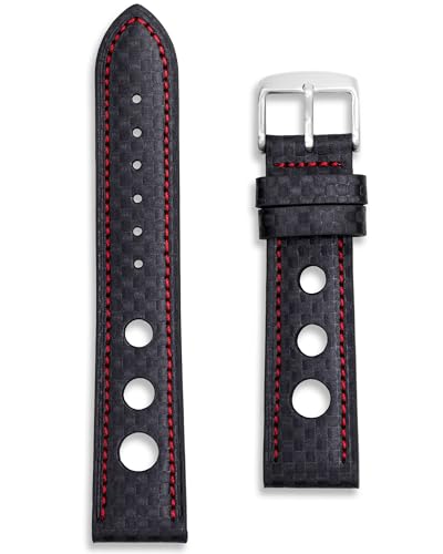 Bracelet montre rallye carbone 18-22mm | L'élégance sportive pour passionnés