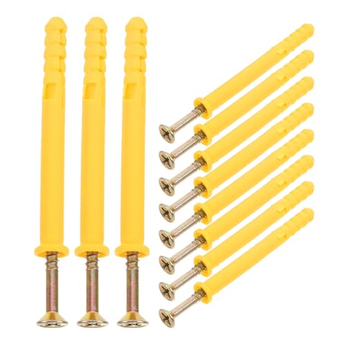 Uonlytech Kit de 20 Anclajes de Plástico y Tornillos de Acero Inoxidable M6x60 para Paneles de Yeso, Pernos Expansibles Resistentes, Fijación Segura para Bricolaje y Montaje en Paredes