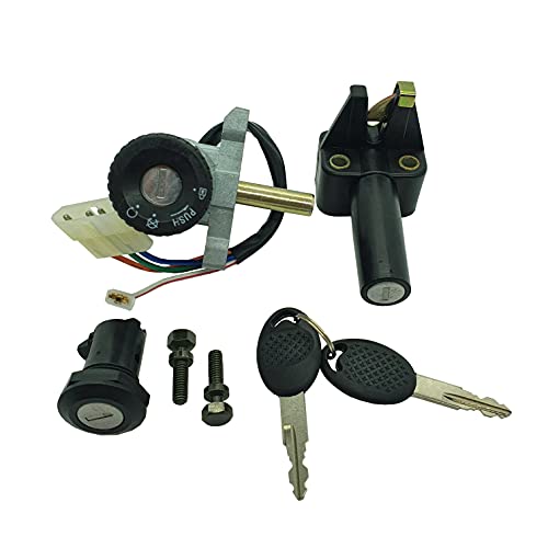 one by Camamoto kit Serrure Complet (Code 77208113 et sous Selle Compatible avec Aprilia Sonic 50 / Sonic GP 50 année 1998 | réf.Original AP8202014), Taille...