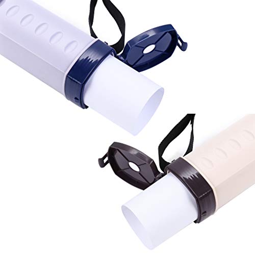 2-Pack Extendable Poster Tubes Expand From 24.5” To 40” With Shoulder Strap | Carry Documents, Blueprints, Drawings And Art | Creamy White And Violet Portable Round Storage Cases With Lids And Labels #TOP1