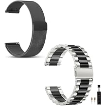GEAK 22mm Watch Band Compatible with Garmin Venu 3 Watch Band, Quick Release Stainless Steel Starp for Men Women