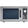 Panasonic ne 1025f compact light duty countertop commercial microwave oven with 6 minute electronic dial control timer bottom energy feed 1000w 08 cu ft capacity silver  urban country home decor