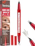 Vevivia Eyebrow Pencils for Women - Eyebrow Pen with Dual-Brush-Tip & Curved Tip for Natural Fuller-Looking Brows, Precise Hair-Like Strokes for All Brow Types, Last All-Day Brow Makeup, Blonde