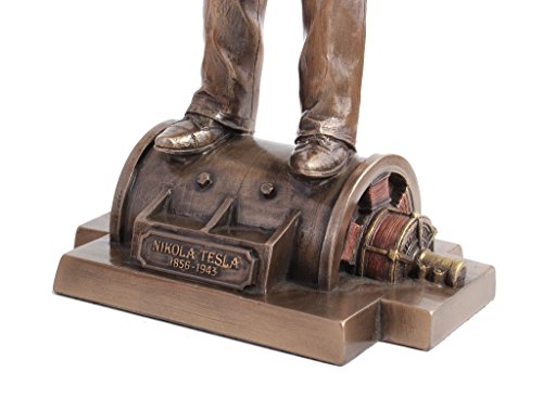 Estatua Nikola Tesla 12 pulgadas Bronce y Resina miniatura 2