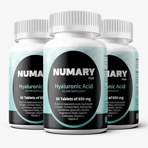 SILKMYST Hyaluronic Acid with Hydrolyzed Collagen MSM Turmeric Vitamin C 180 Tablets 6 Month Supply