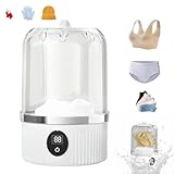 Lavatrice portatile, lavatrice intima, piccole lavatrici, mini lavatrice ricaricabile senza fili, tazza per biancheria intima per reggiseni, biancheria intima, calzini (capacità 1,2 l)