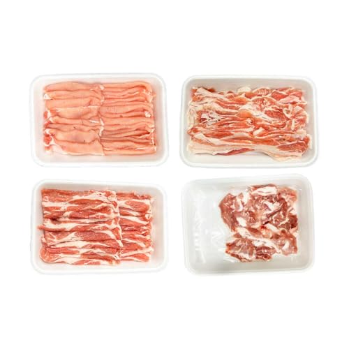 渡辺精肉店 瑞浪ボーノポーク しゃぶしゃぶ用 4種盛りセット(ロース、肩ロース、バラ、小間切れ)計1.2kg