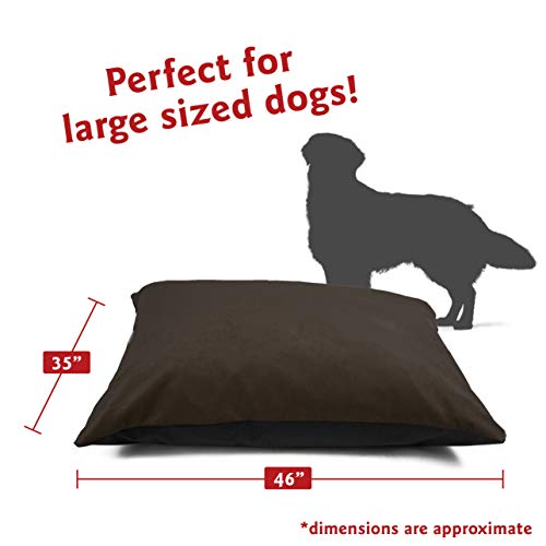 Image of Majestic Pet Rectangular Dog Bed Washable, Non Slip, Comfy Super Value Pillow Bed for Large Breed Dogs 46 x 35 Inch Villa Storm