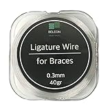 BELEON Braces Wire Orthodontic Dental Ligature Wire for Braces for Home Use Stainless Steel 40g 0.3mm