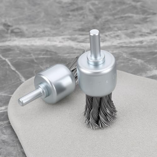 Image of 5 Pcs 25mm 1 /4 inch Shank Wire Knot End Brush for Die Grinder, Drill, Deburring Rust Removal