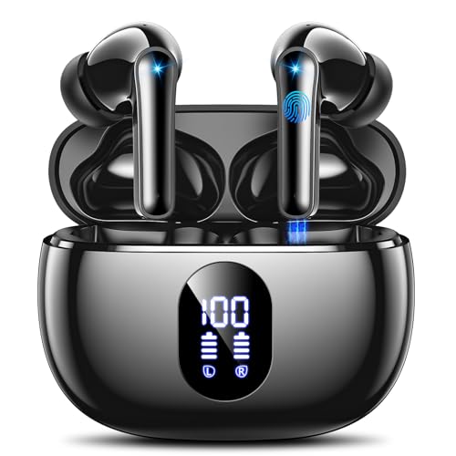 Bluetooth Kopfhörer Kabellos Bluetooth 5.4 In Ear Kopfhörer mit 4 ENC Noise Cancelling Mikrofon, LED Anzeige & 48 Std Spielzeit, HiFi Tiefer Bass Wireless Earbuds IPX7 Wasserdicht für Arbeit & Studium – Bild 5