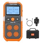 TopTes Guard-101 4 Gas Monitor Multi Gas Detector for H2S, CO, LEL and O2, with Vibration, Visual and Audible Alarms, 14h Long Battery Life, Safety Explosion-Proof, Gas Monitor for Work, Home - Orange