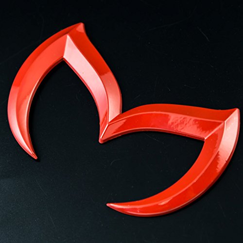 Xotic Tech Rear Trunk Evil M Emblem Logo Decor Badge Decal, Compatible With Mazda 3 6 Cx Mx Miata (Red) #TOP4