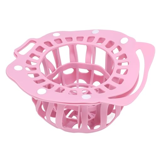 NOENNULL Jaula para Lavado de Gorros, Jaula para Lavado de Gorras de Béisbol de Silicona, Prevención de Deformaciones, Lavadora de Gorros de Béisbol, Limpiadora de con Bolas Plegables para Lavadora